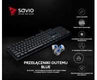 SAVIO Tempest RX FULL Outemu BLUE, LED niebieski, NKRO, Anty-ghosting SAVGK TEMPEST FULL BLUE - 1462252 - zdjęcie 11
